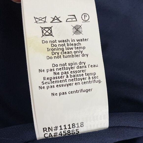 MICHAEL KORS COLLECTION Gown Womens 4 Navy Blue High Neck Sleeveless Dress Italy - Picture 9 of 9